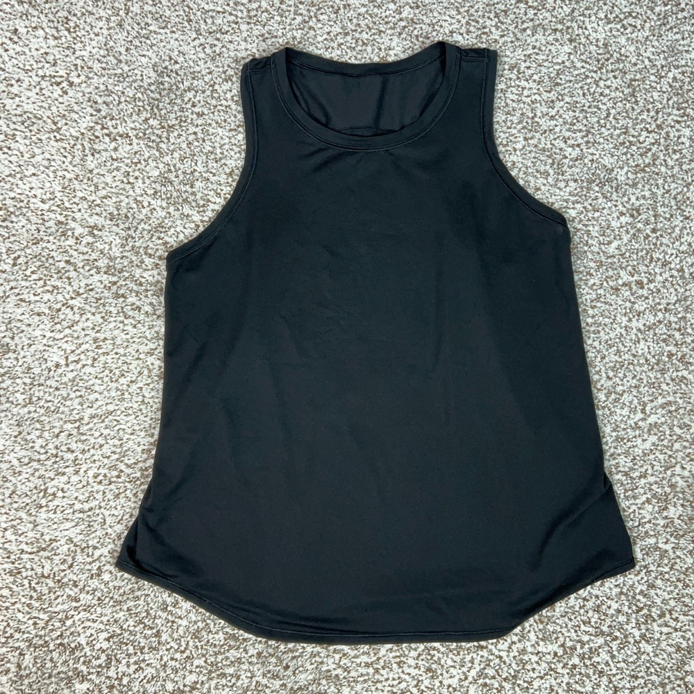 Lululemon Tank Top Womens Medium Black Activewear Mesh Racerback Workout Top Gym